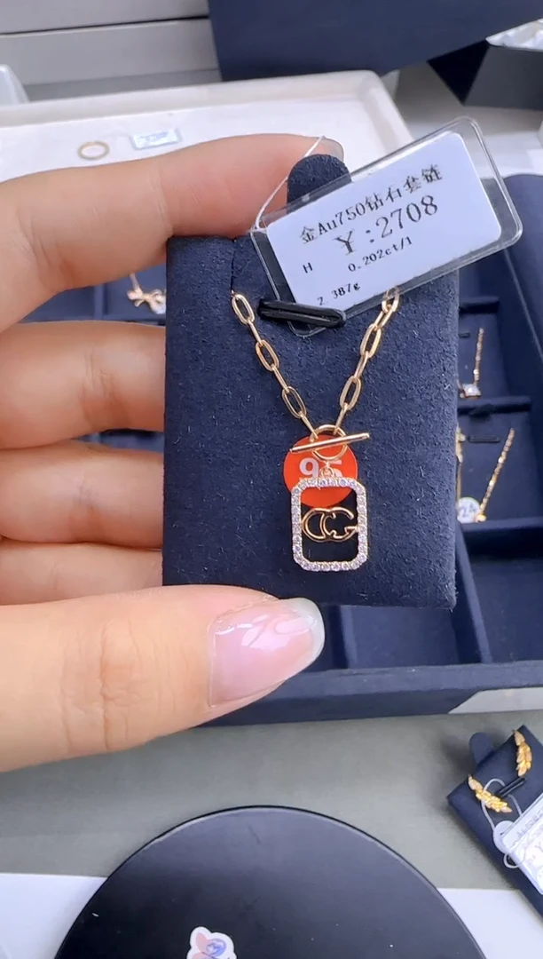 颈饰钻石18K金镶嵌18K金套链2388