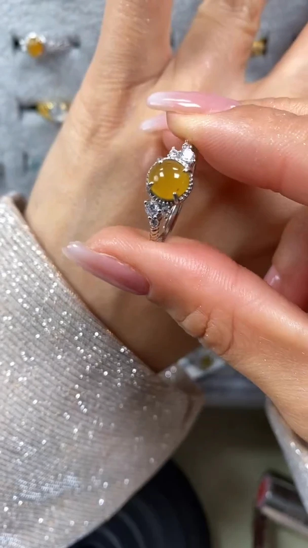 【闪购商品】翡翠戒指银S925镶嵌8299