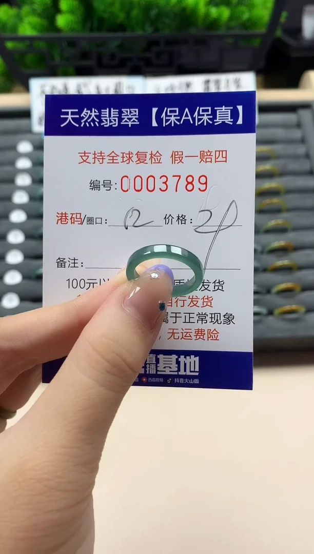 未镶嵌戒指翡翠天然  3789