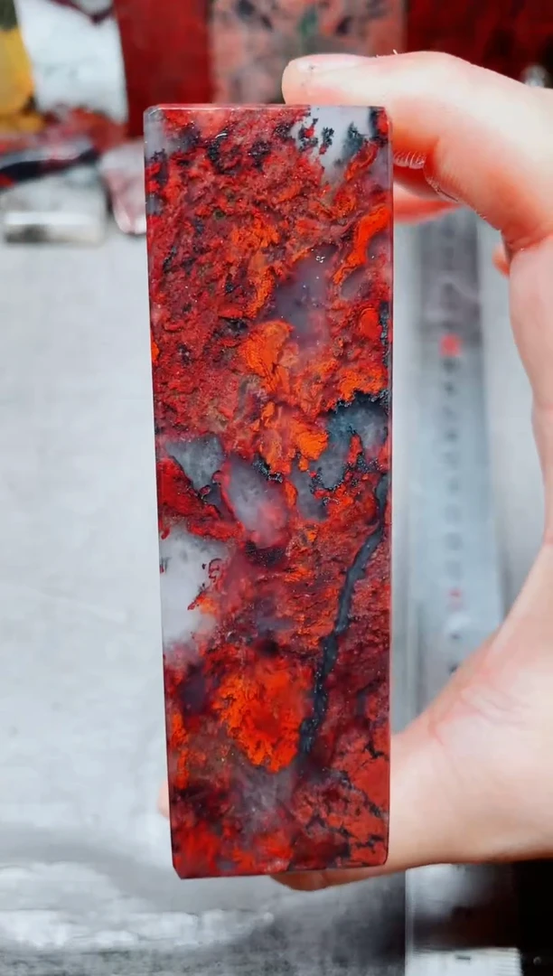 桂林鸡血玉素章3.0左右--18