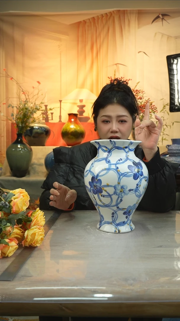 高27口15高温陶瓷花瓶