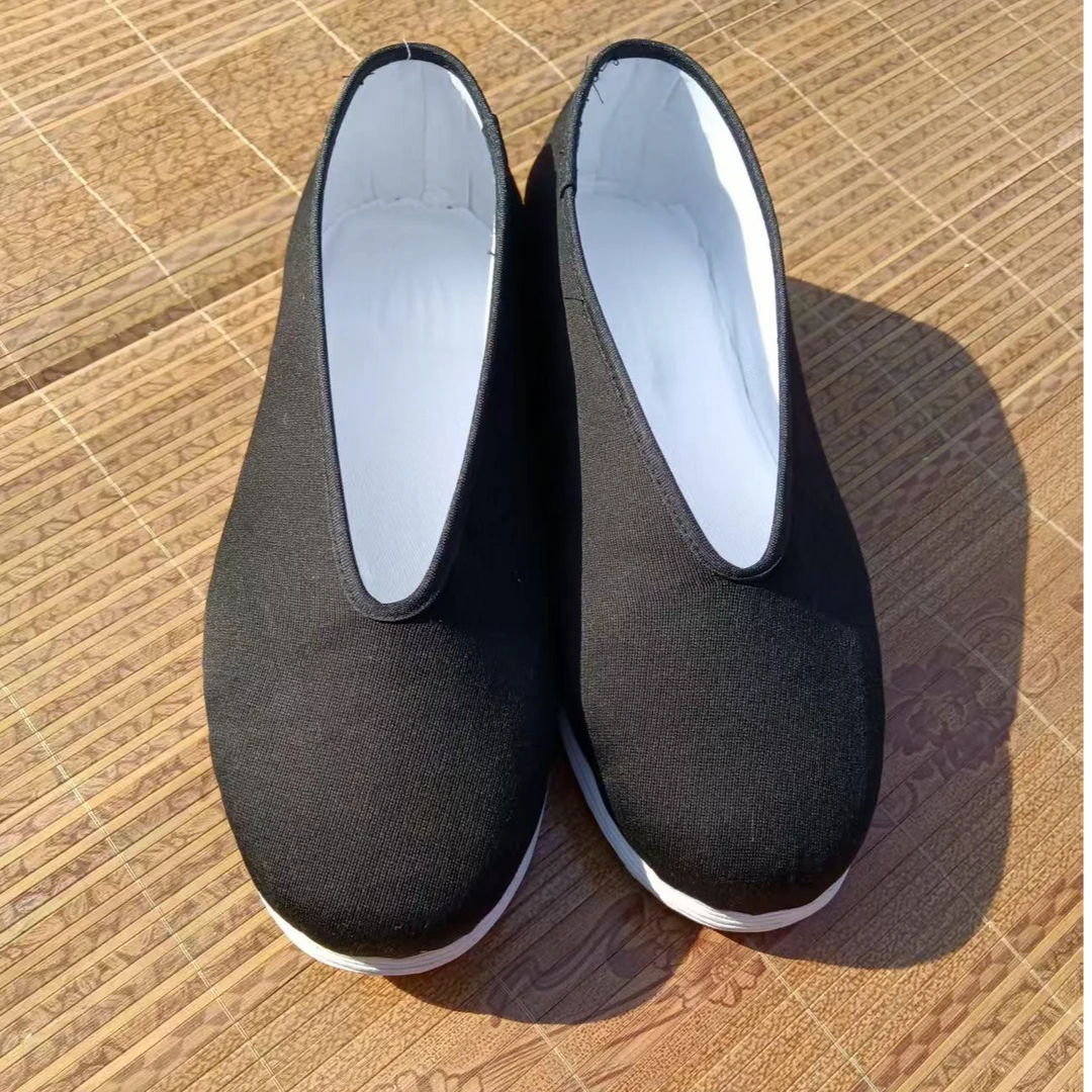 舒适透气手工内绱太极休闲复古养生千层底男款布鞋传统布鞋