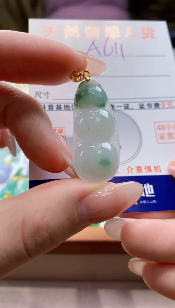 颈饰未镶嵌翡翠天然翡翠挂件
