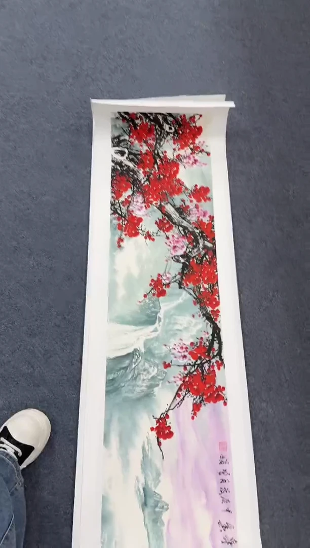 国画山水红梅同类型随机