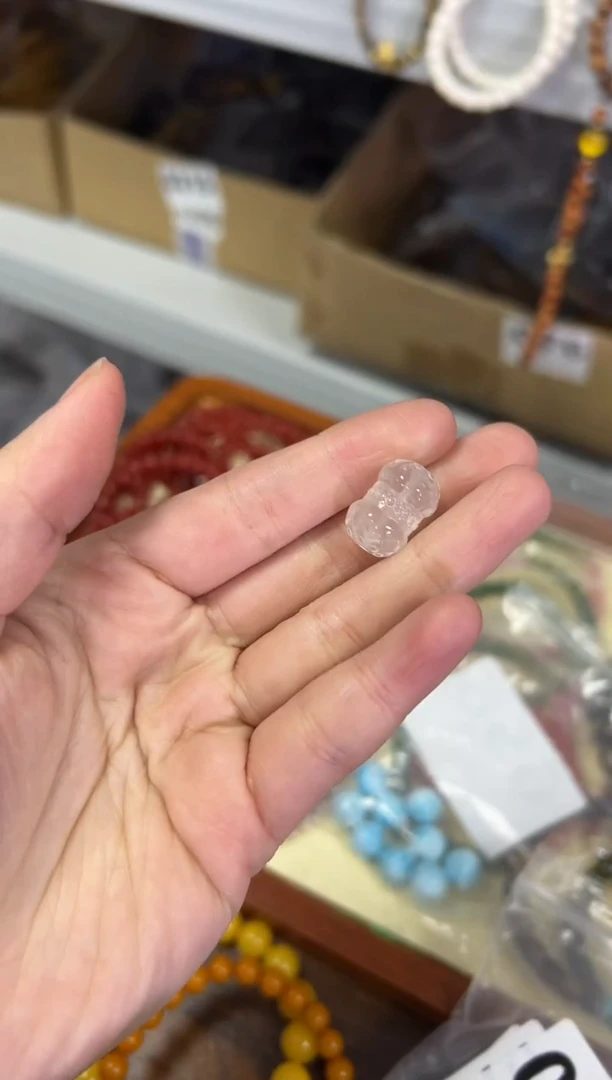【闪购商品】水晶手链未镶嵌粉水晶双莲花单颗[0528]