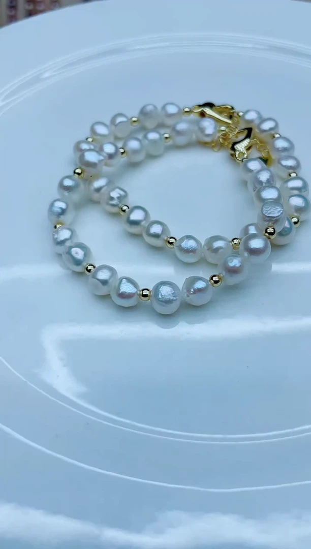 淡水珍珠手绳未镶嵌手链多样性发其一