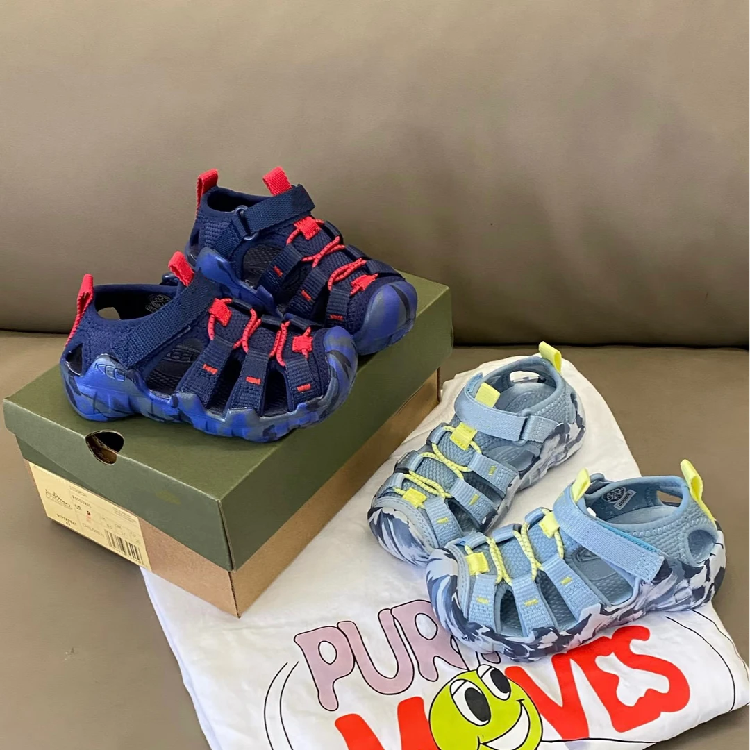 户外徒步凉鞋超轻包头溯溪男童女童夏季软底涉水防滑魔术贴休闲