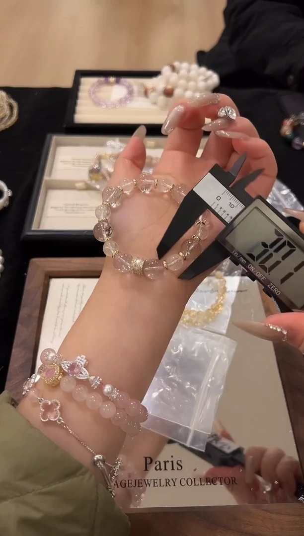 未镶嵌手链水晶天空之镜白幽灵设计款手串