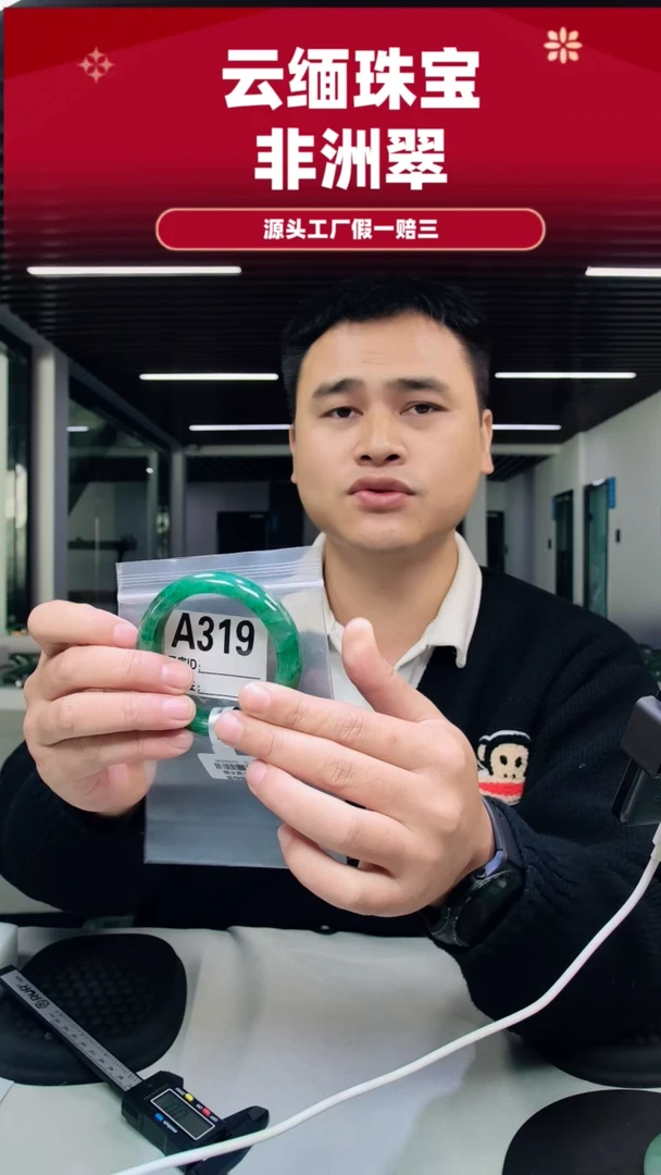 未镶嵌手镯石英质玉（非洲翠）58圈口A319