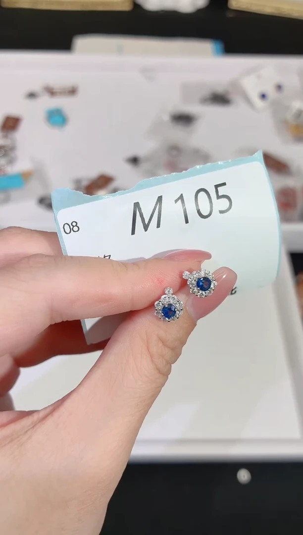 珠宝奇石银S925镶嵌蓝宝石多样性发一M105