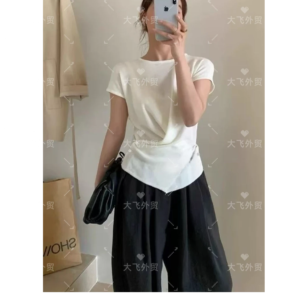 【一衣四穿&天丝亚麻Tee】夏日设计感天丝亚麻短袖DF403