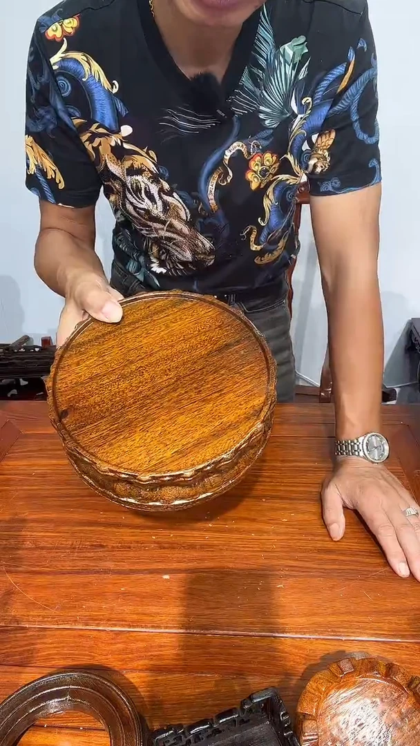 木老花莲花底座18.5*21*6.5