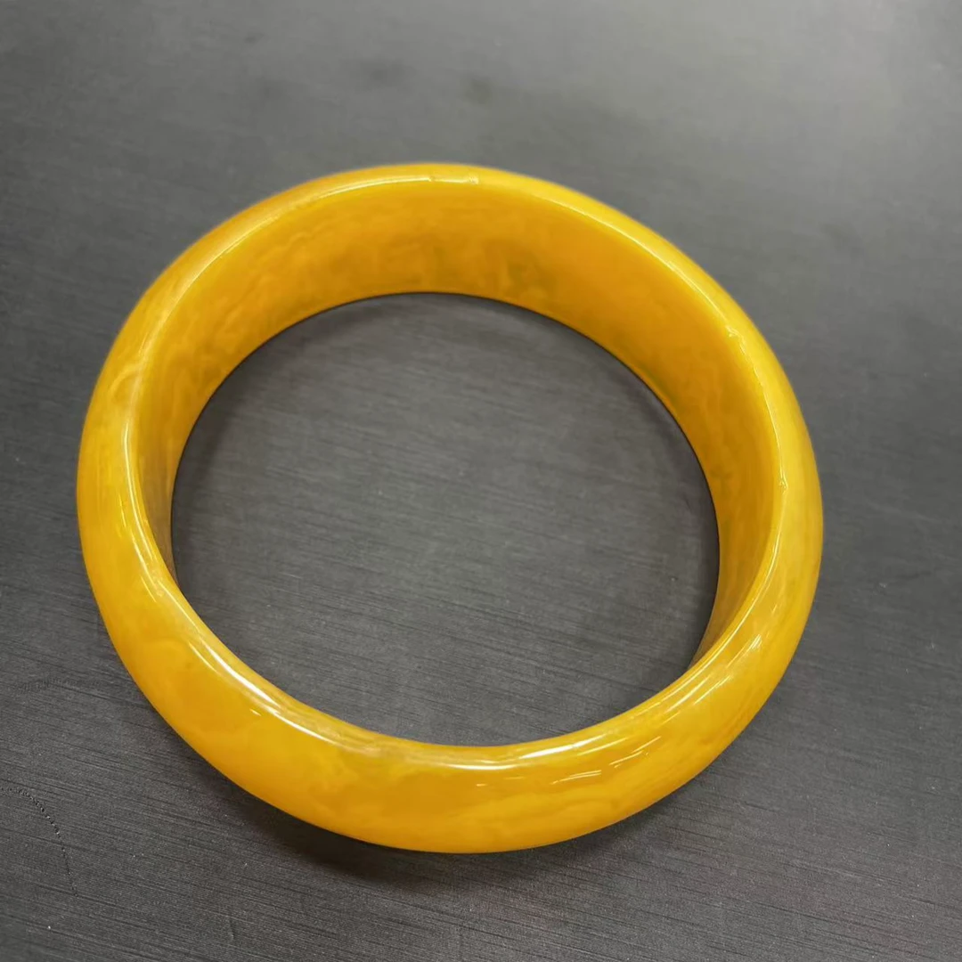 非金属亚克力手镯 手镯 收藏品  时尚百搭黄色款