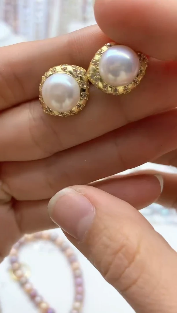 【闪购商品】淡水珍珠耳饰未镶嵌耳环