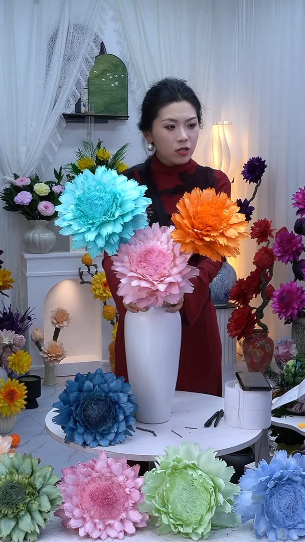 永生洋蓟樱花粉+蒂芙尼蓝+爱马仕橙8067