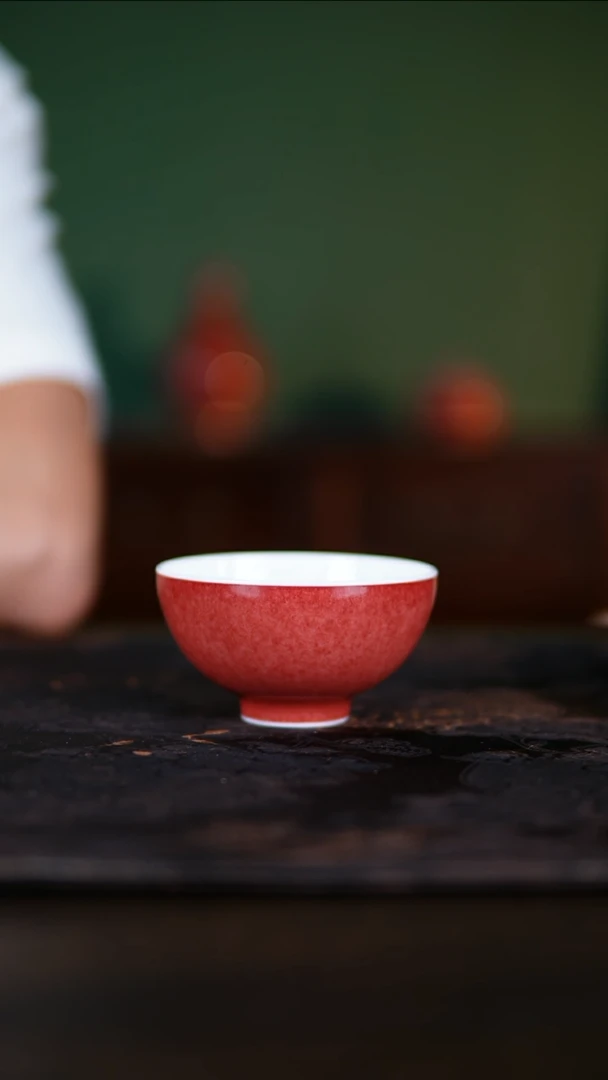 杯子景德镇纯手工陶瓷豇豆红