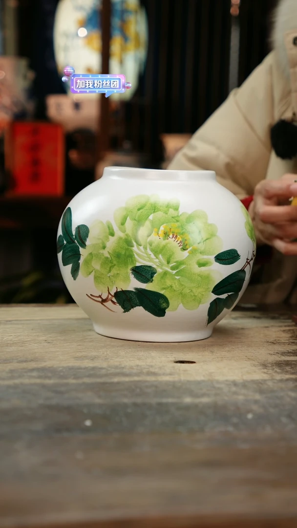 【闪购商品】瓷片景德镇纯手工釉下彩精品花瓶