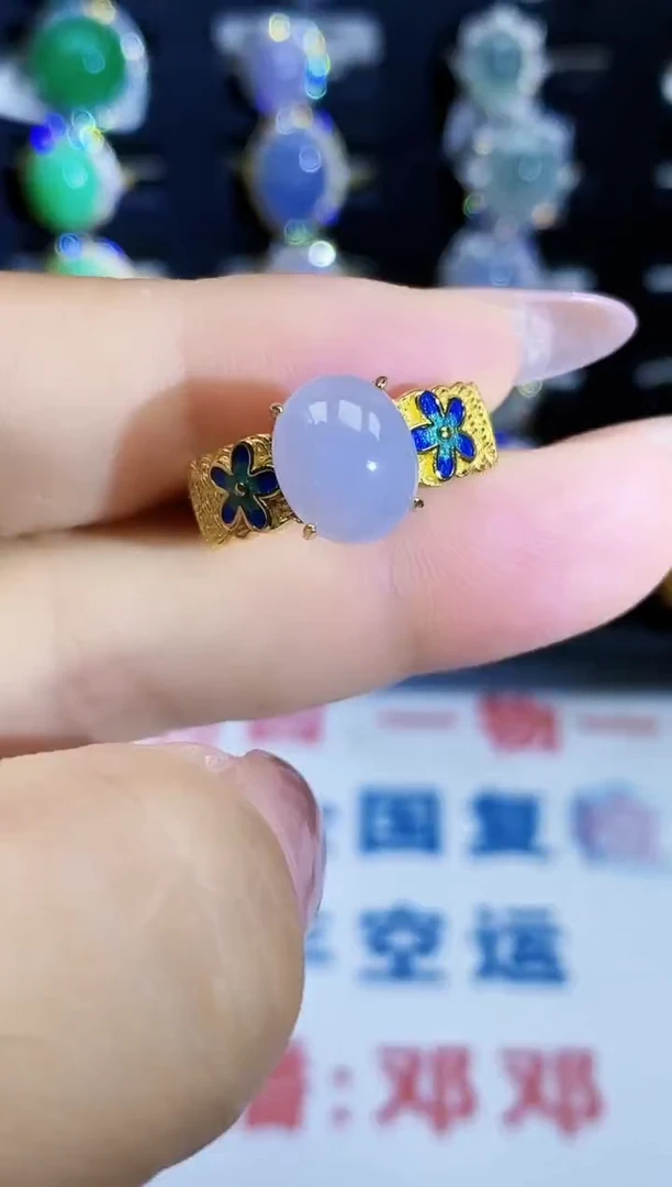 银S925镶嵌戒指翡翠1025