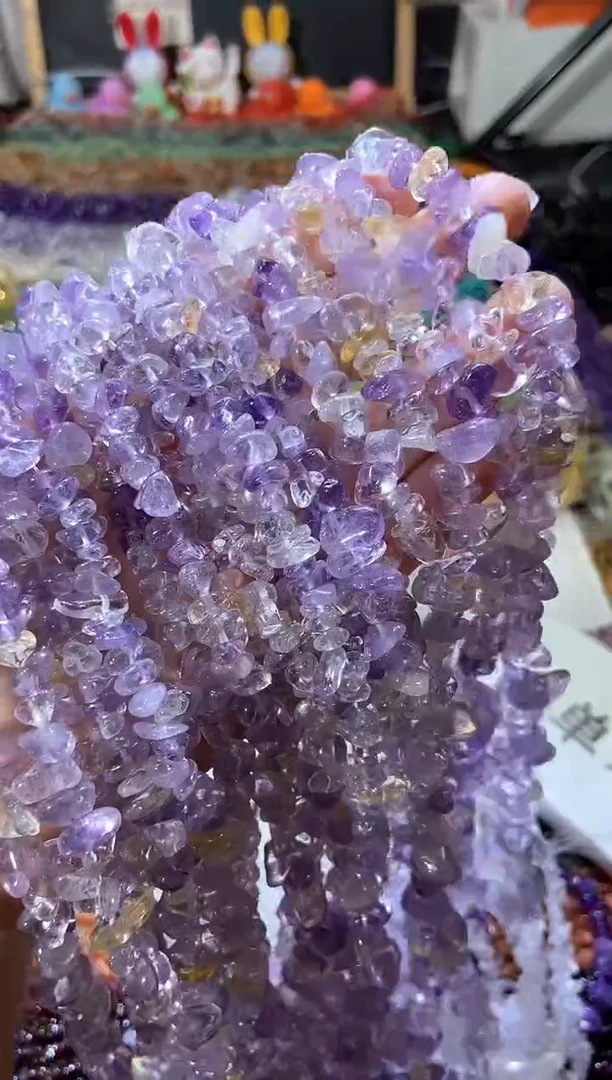 水晶珠宝半成品未镶嵌BBBB紫黄晶