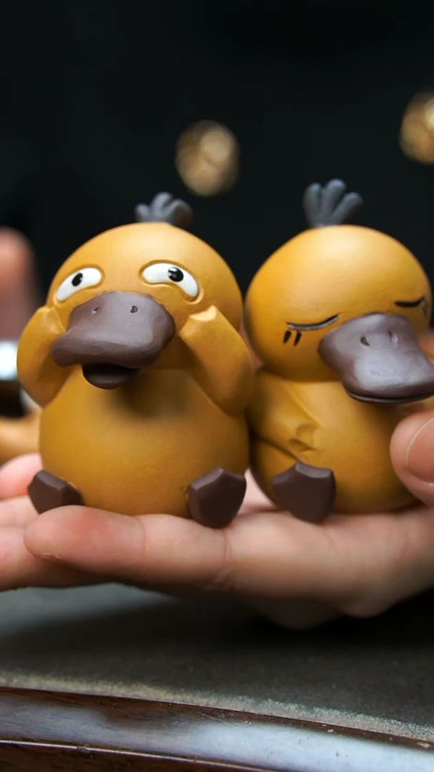 【闪购商品】紫砂茶壶柯达鸭一对茶宠