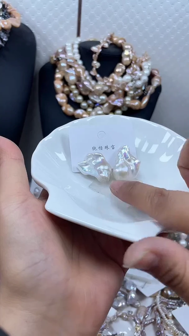 淡水珍珠未镶嵌耳饰【纯恬饰品】