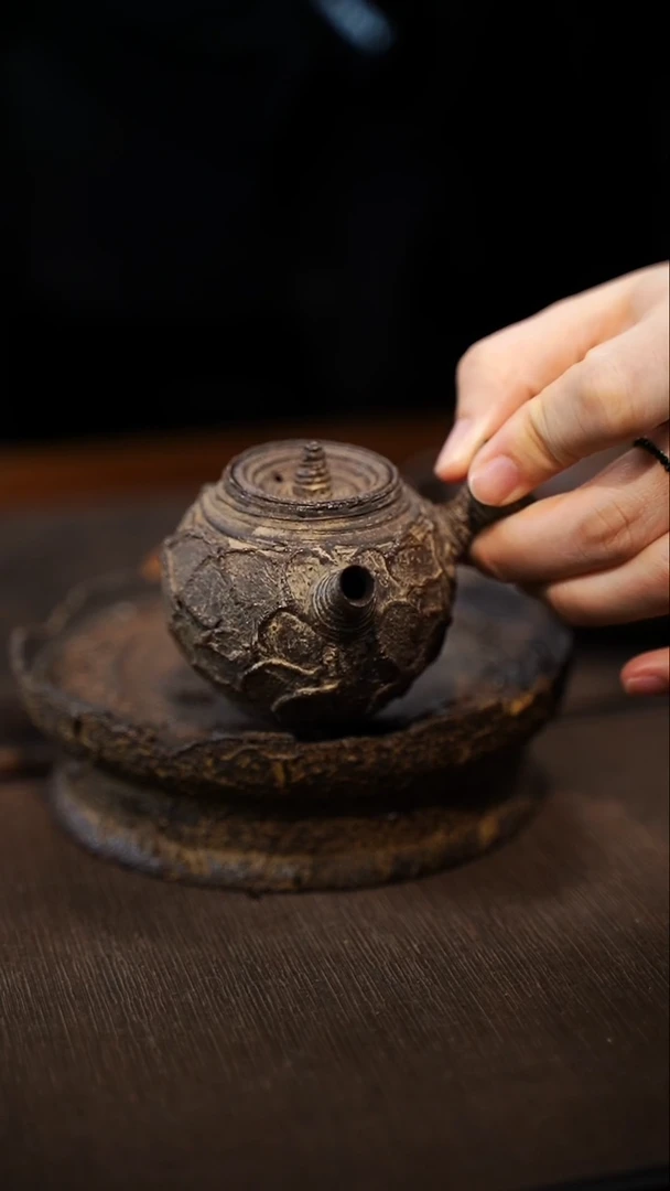 全手工制作  南蛮侧把壶