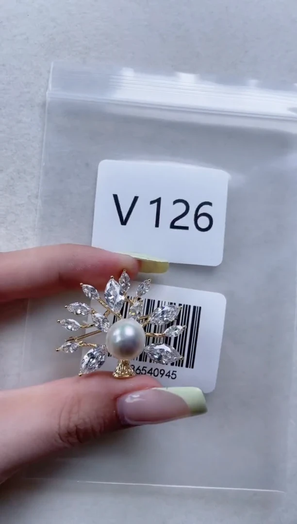 未镶嵌胸针海水珍珠V126