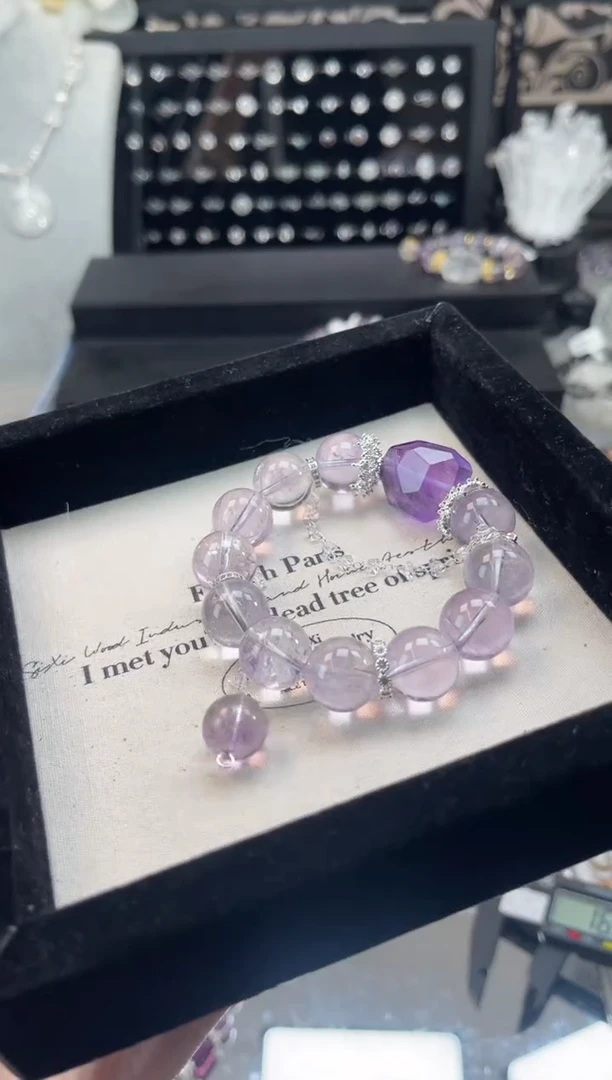 【闪购商品】烟晶手链银S925镶嵌天然水晶 多样性发货