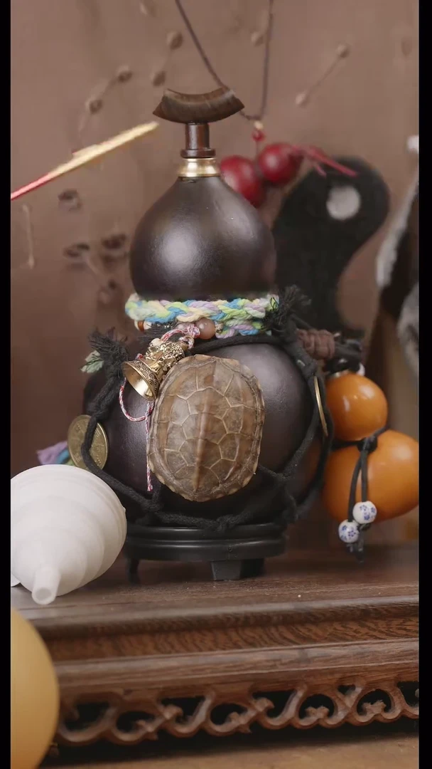 【闪购商品】68号精品天然大漆工艺防渗内胆酒葫芦~