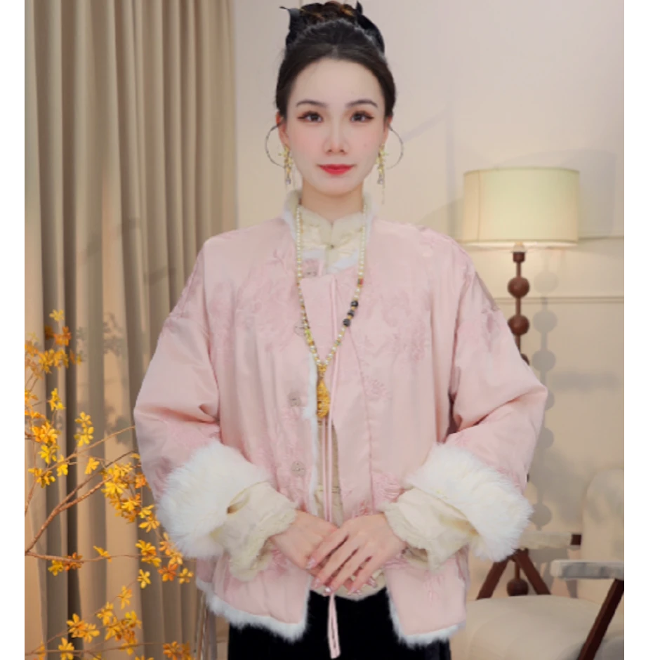 【国泰民安】新款两面穿宽松缎面刺绣外套女2025D0098—婷婷婷杭锦仓