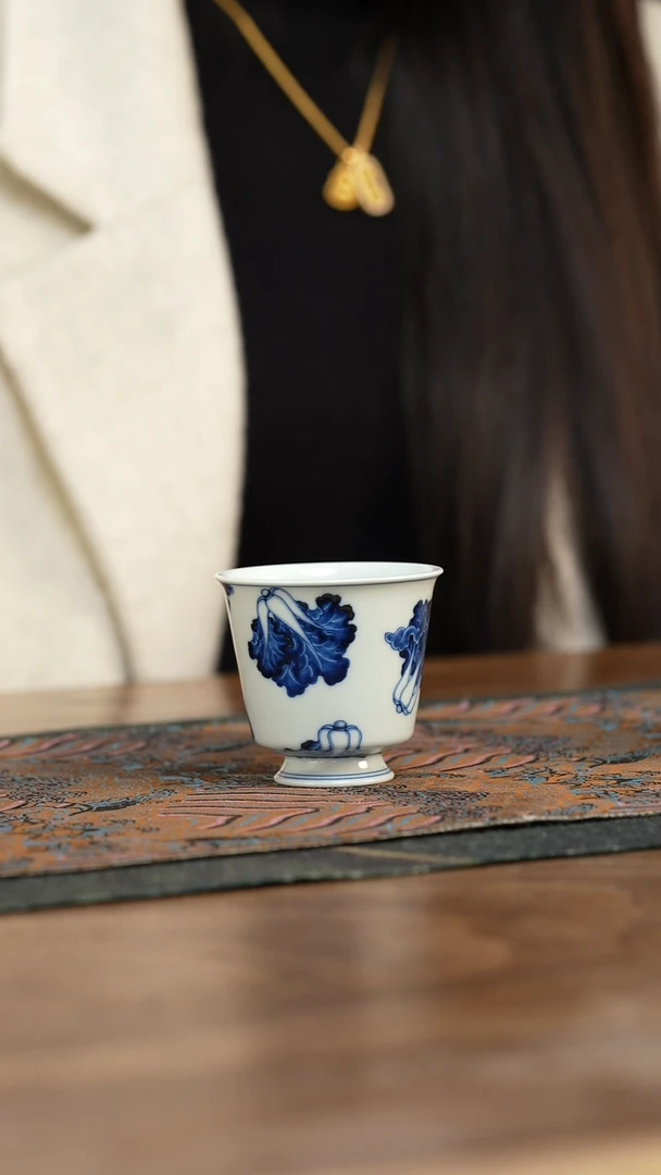 【闪购商品】水造珍藏 青花马蹄杯