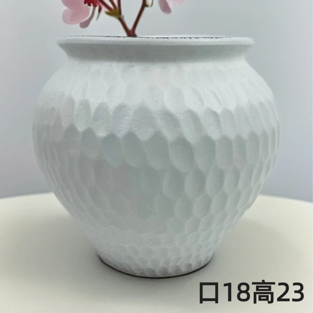 2093现代风菱形白球老桩法师兰花蝴蝶兰三角梅垂丝茉莉粗陶盆