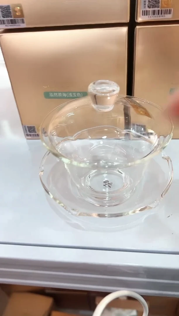 【闪购商品】荷叶盖碗透明色。。。。。。