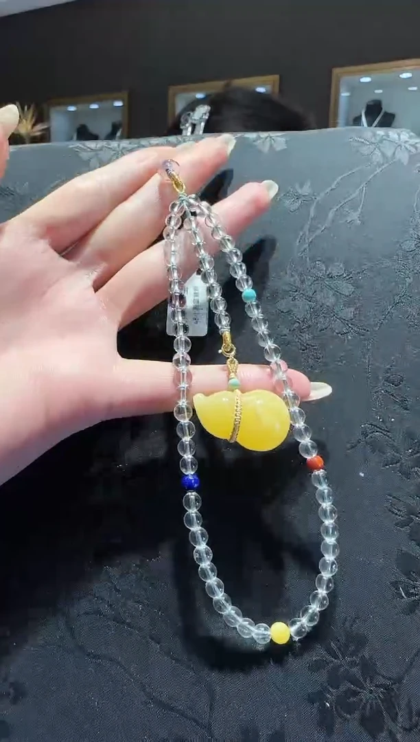 【闪购商品】水晶手机链未镶嵌水晶蜜蜡葫芦手机链