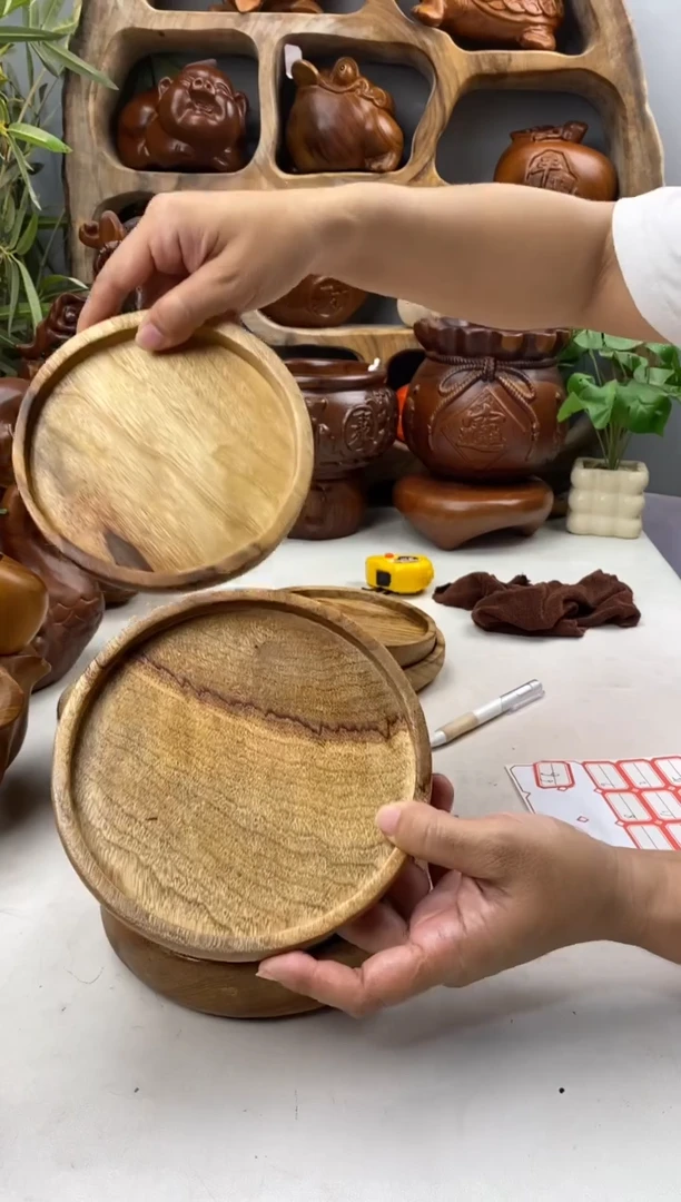 香樟木A6一大一小圆盘/尺寸