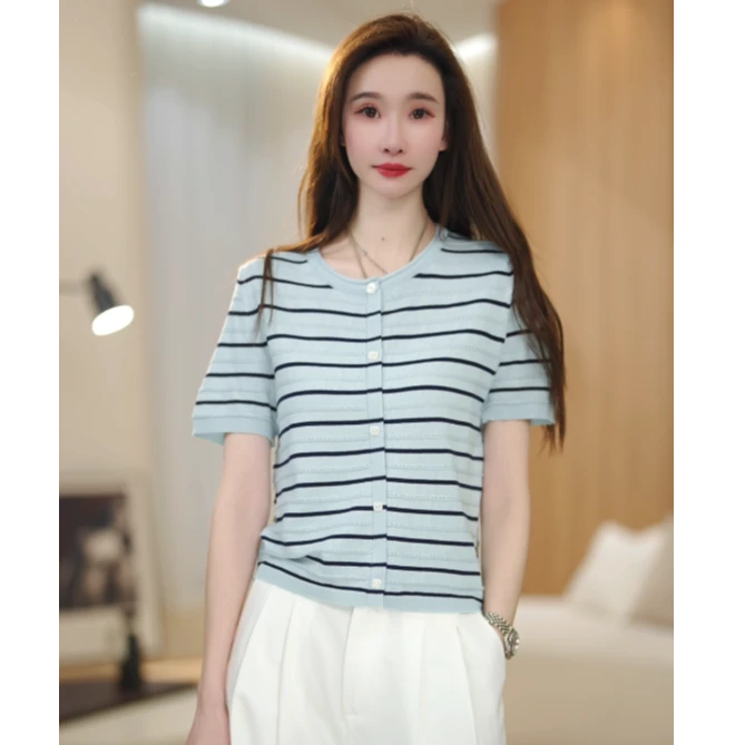 【新晋条条】马克华菲女装新品舒适休闲25早春长打底衫F52004A531 L
