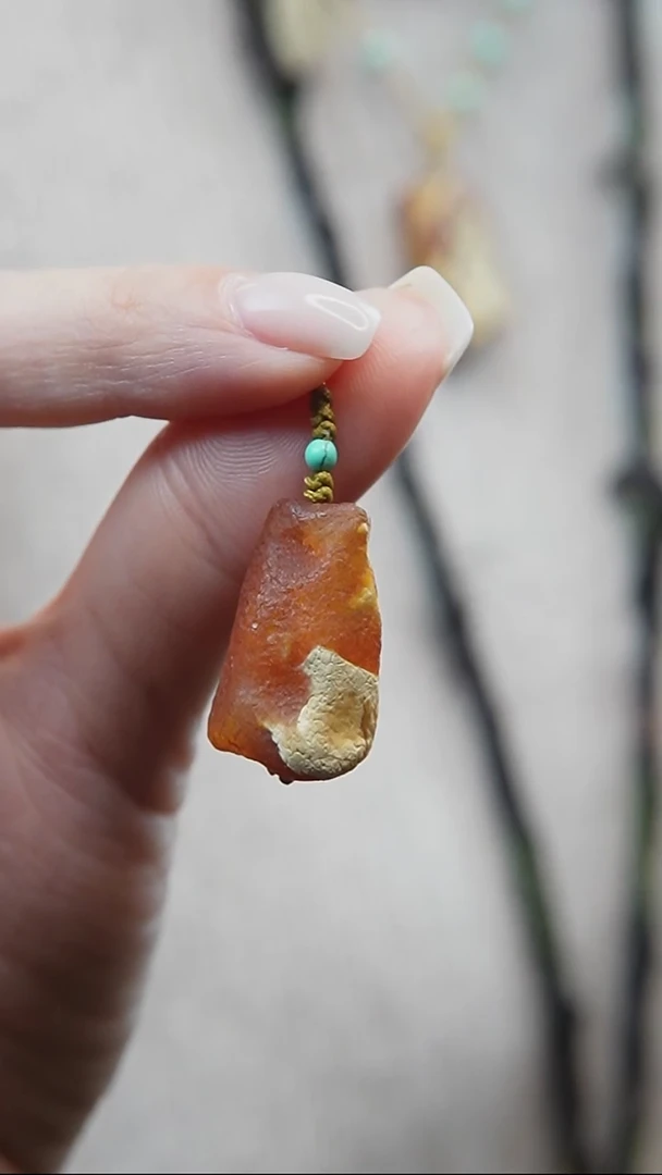 裸石蜜蜡未镶嵌*蜜蜡原石小提溜*活扣头*百搭小配饰*