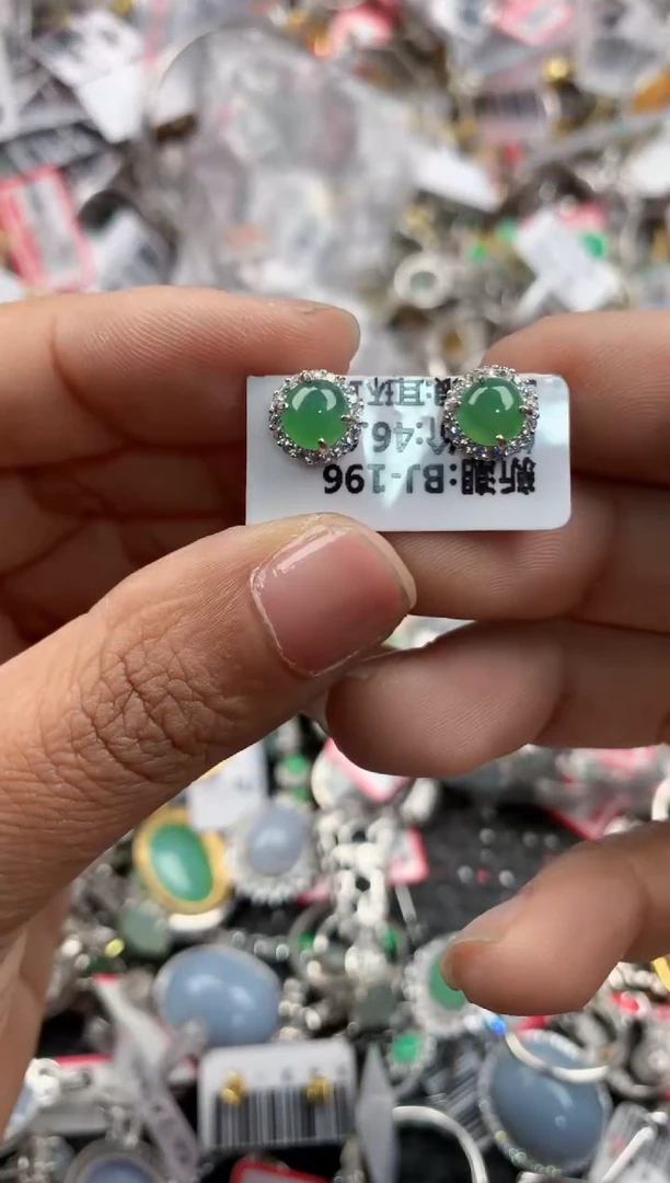 银S925镶嵌戒指翡翠141414----1