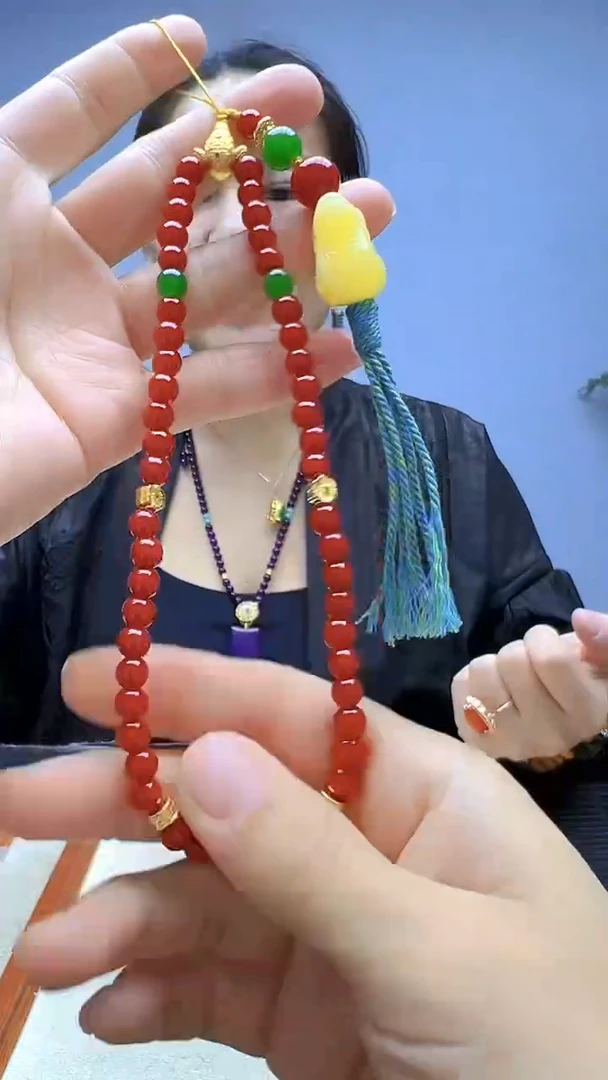 蜜蜡颈饰14K金镶嵌高货diy劲饰