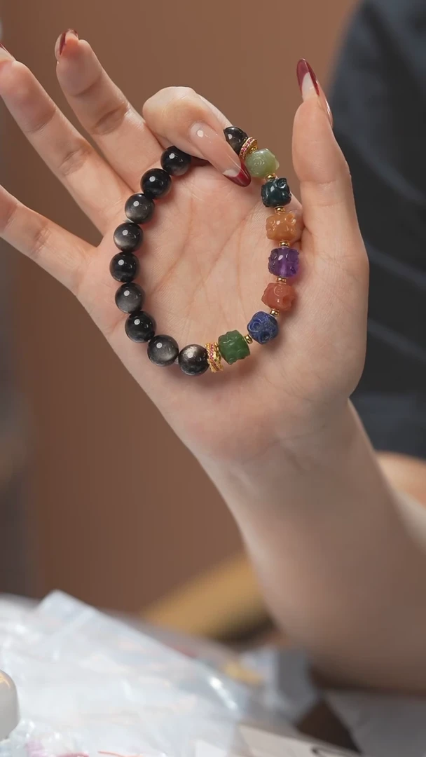 玛瑙/玉髓手串未镶嵌呆呆多宝手串多样性发一