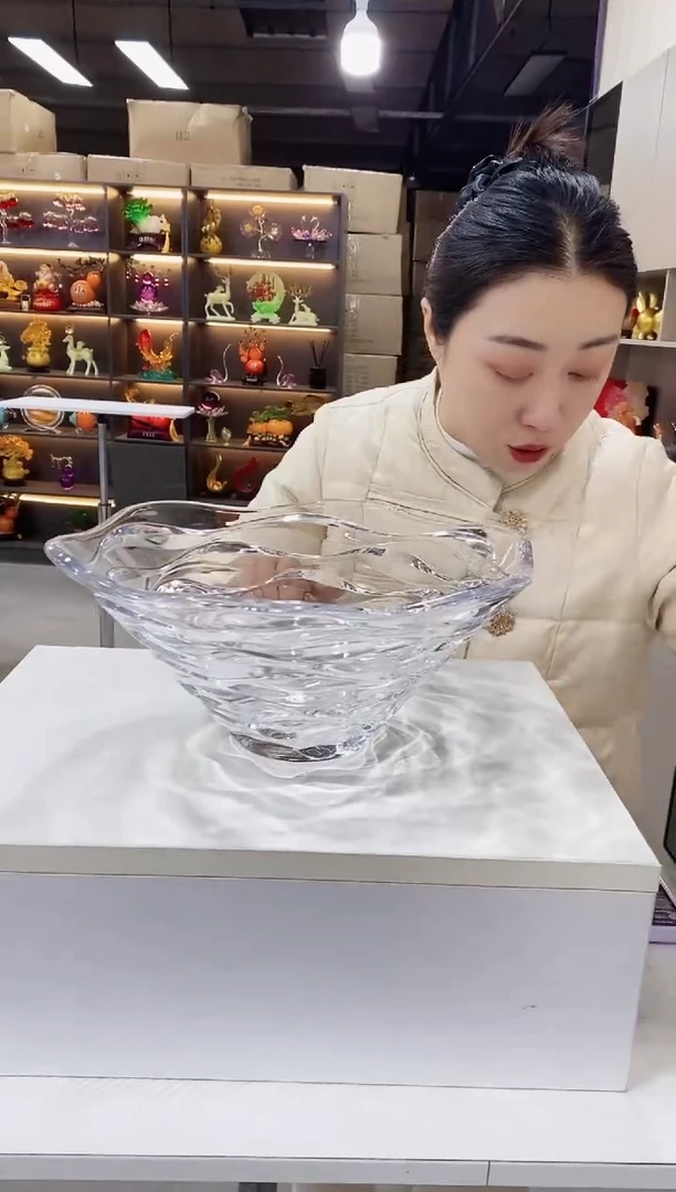透明玫瑰花果斗一个