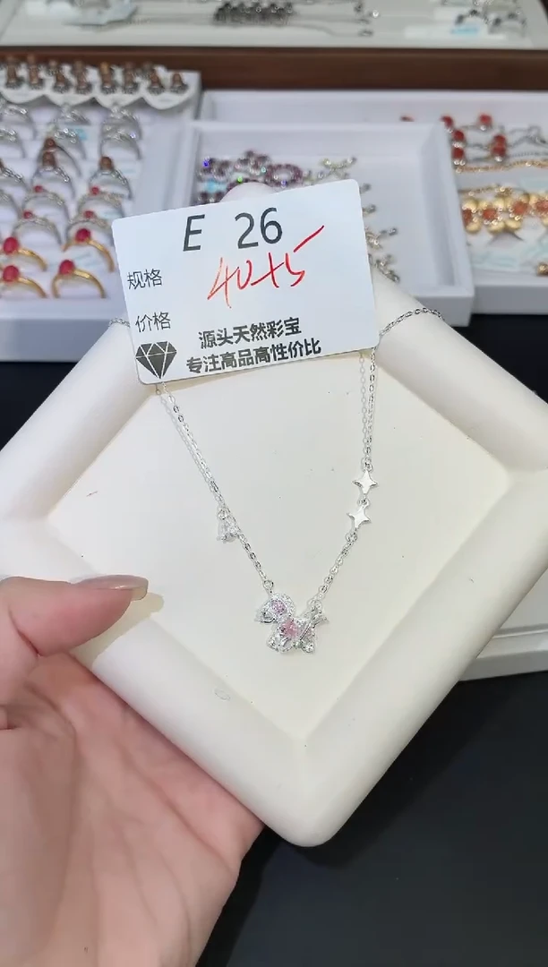 合成立方氧化锆坠链均925银多样性发一E26