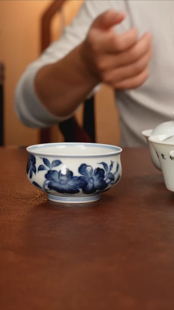 景德镇瓷器，青花瓷手绘茶具~