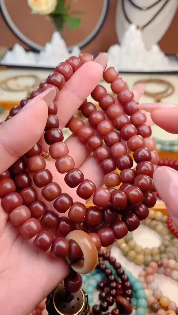 【闪购商品】菩提根/象牙果手串干枯玫瑰弟子珠+3香