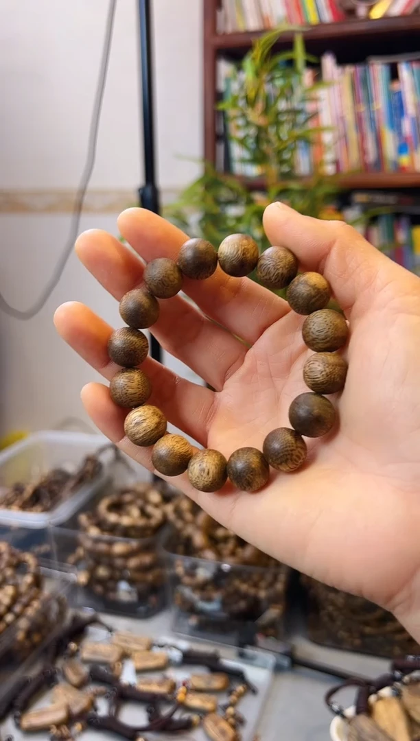 【闪购商品】沉香手串棋楠圆珠单圈