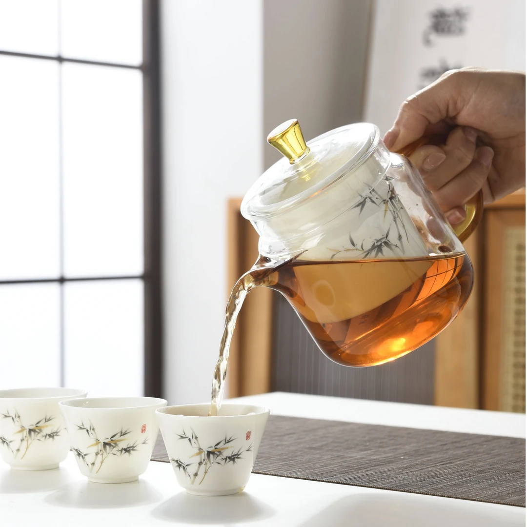 【神奇壶陶瓷】高硼硅耐热玻璃茶具家用茶水分离泡茶壶颜值玻璃杯具