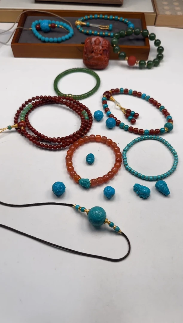 18K金镶嵌绿松石配饰配饰万***~配饰配饰