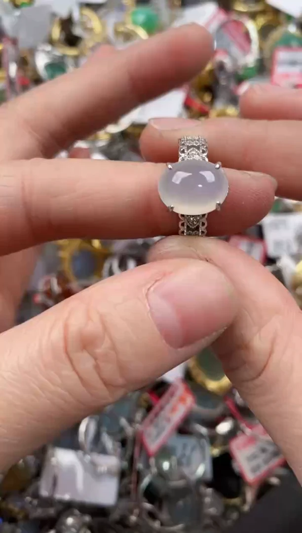 银S925镶嵌戒指翡翠333   8