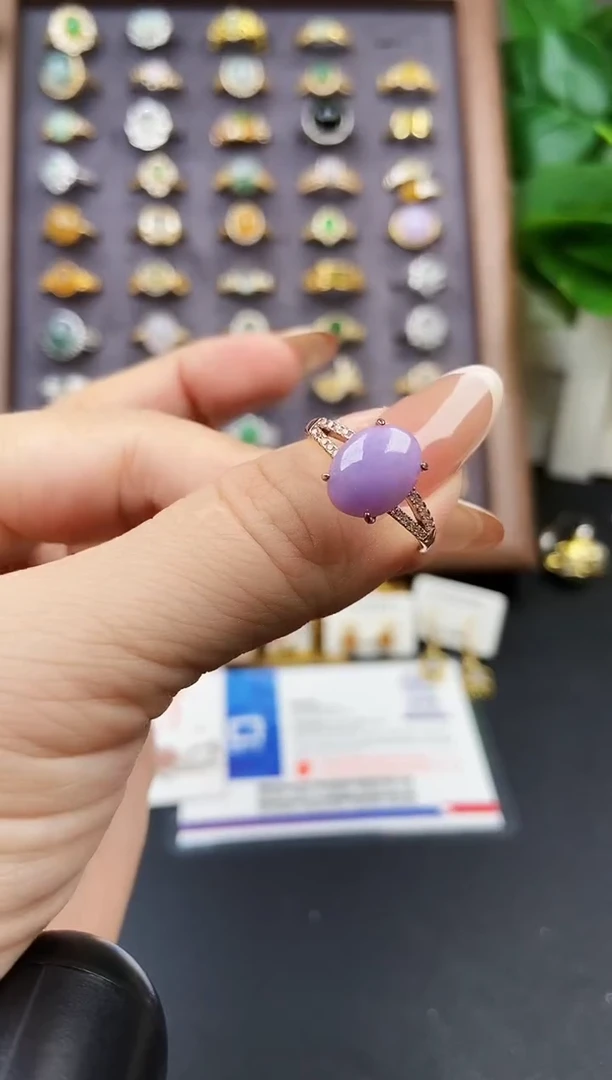 银S925镶嵌戒指翡翠12
