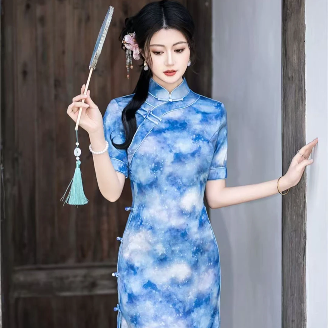 883---苏州高端旗袍夏款单层